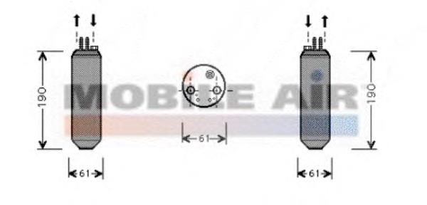 Tanque de recepção do secador de aparelho de ar condicionado 8200D080 VAN Wezel