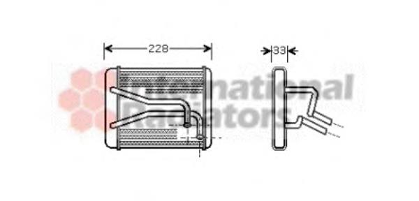 83006048 VAN Wezel radiador de forno (de aquecedor)