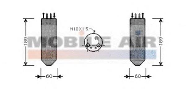 8300D042 VAN Wezel tanque de recepção do secador de aparelho de ar condicionado