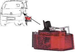 3782940 VAN Wezel lanterna de nevoeiro traseira direita