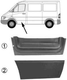 Parte de reparação da porta dianteira 3075171 VAN Wezel