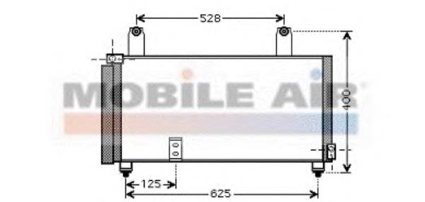 52005081 VAN Wezel radiador de aparelho de ar condicionado