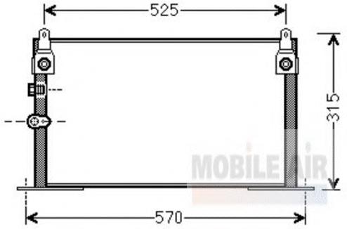 53005585 VAN Wezel radiador de aparelho de ar condicionado