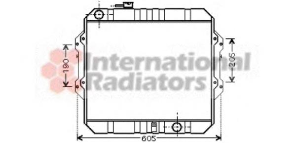 Radiador de esfriamento de motor 53002371 VAN Wezel