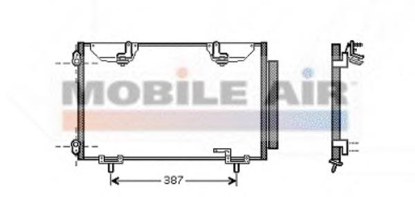 53005327 VAN Wezel radiador de aparelho de ar condicionado