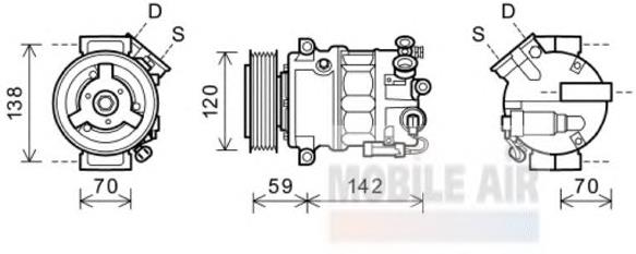 3700K577 VAN Wezel compressor de aparelho de ar condicionado