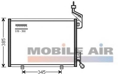 18005444 VAN Wezel radiador de aparelho de ar condicionado