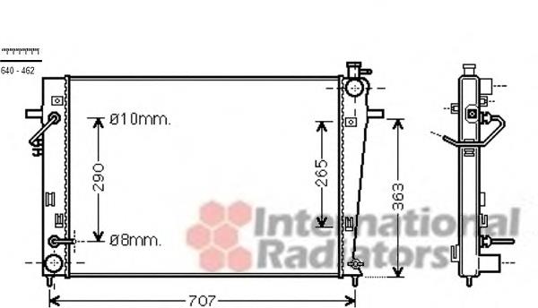 ADG098126 Blue Print radiador de esfriamento de motor