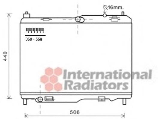 18002442 VAN Wezel radiador de esfriamento de motor