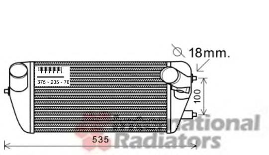 83004142 VAN Wezel radiador de intercooler