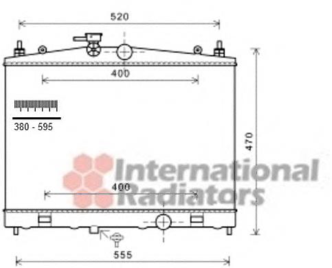 21410EE000 Nissan radiador de esfriamento de motor