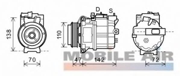 0200K208 VAN Wezel compressor de aparelho de ar condicionado