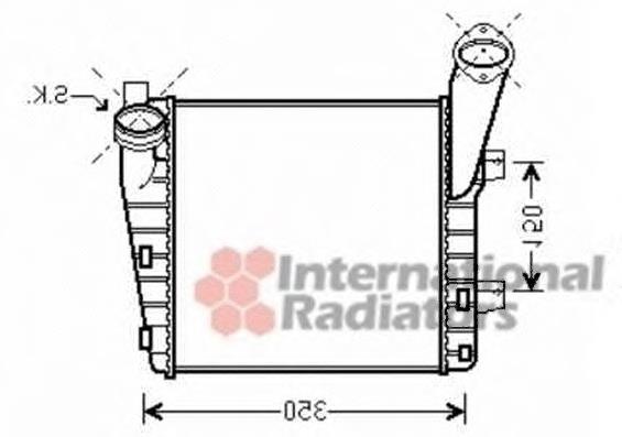 Radiador de intercooler 74004057 VAN Wezel