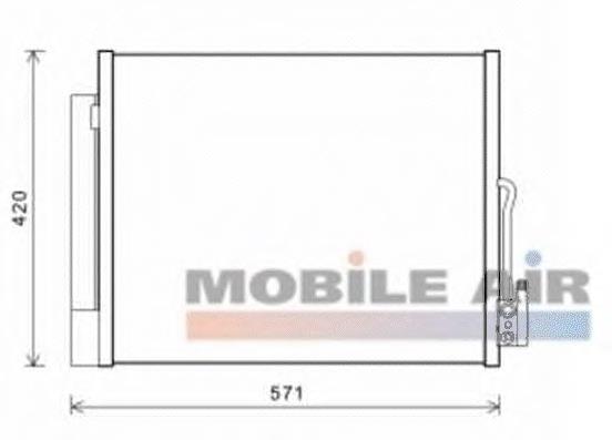 37005560 VAN Wezel radiador de aparelho de ar condicionado