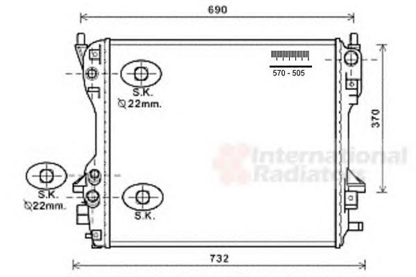 C2D26048 Jaguar radiador de esfriamento de motor