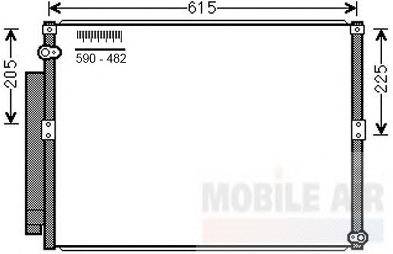 53005640 VAN Wezel radiador de aparelho de ar condicionado