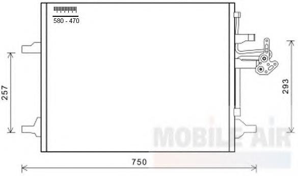 59005166 VAN Wezel radiador de aparelho de ar condicionado