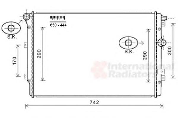 FP 74 A320-KY Koyorad radiador de esfriamento de motor