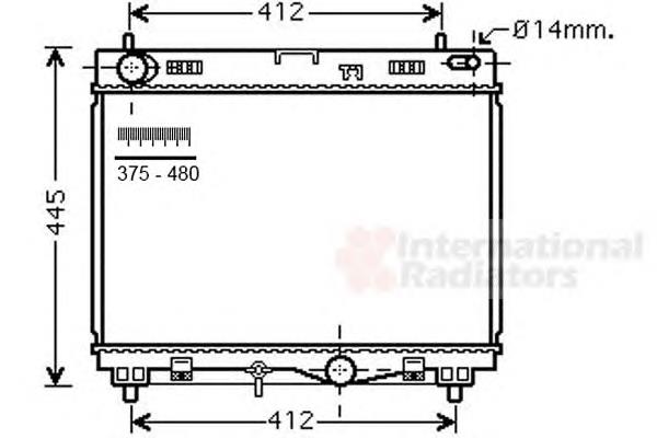 Radiador de esfriamento de motor 53002500 VAN Wezel