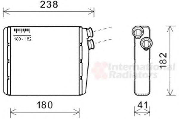 6G9N18D557BA Ford radiador de forno (de aquecedor)