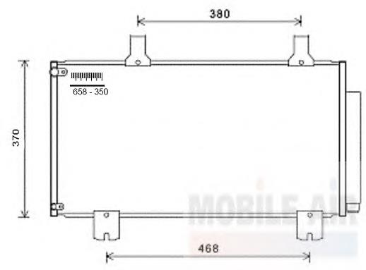 25005247 VAN Wezel radiador de aparelho de ar condicionado