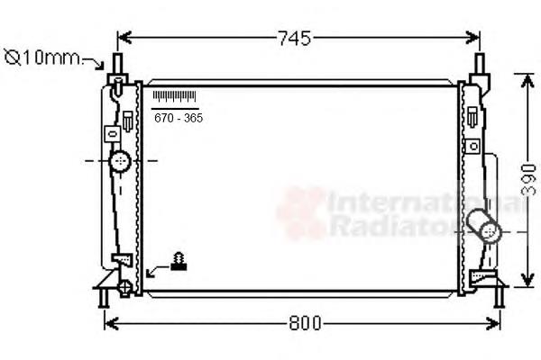 Radiador de esfriamento de motor 27002246 VAN Wezel