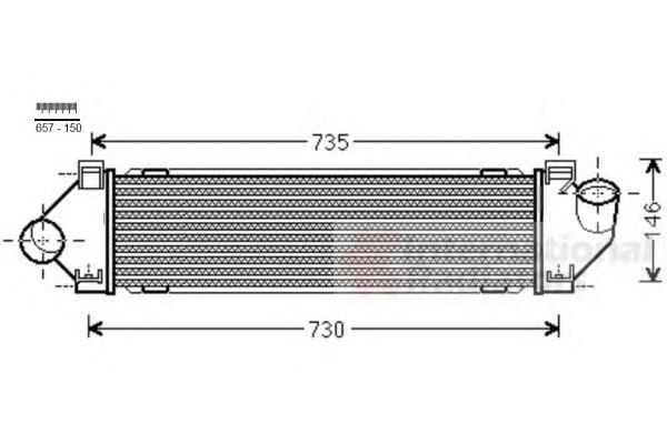 18004480 VAN Wezel radiador de intercooler