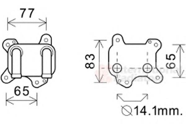 37003581 VAN Wezel radiador de óleo