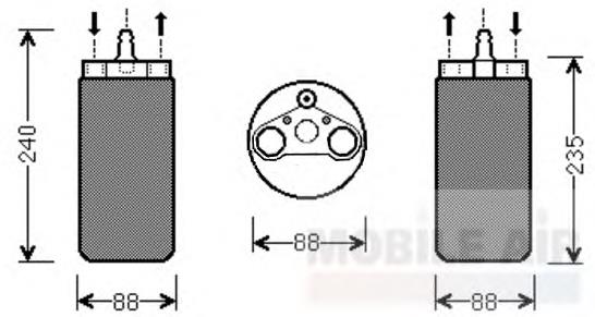 4300D453 VAN Wezel tanque de recepção do secador de aparelho de ar condicionado