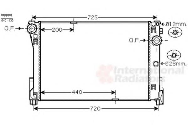 30002591 VAN Wezel radiador de esfriamento de motor