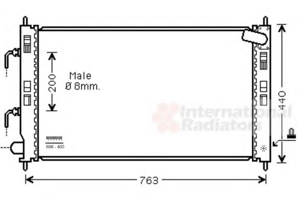 48A1445 FPS radiador de esfriamento de motor