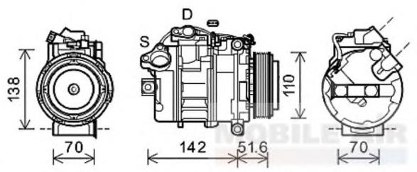 0600K427 VAN Wezel compressor de aparelho de ar condicionado