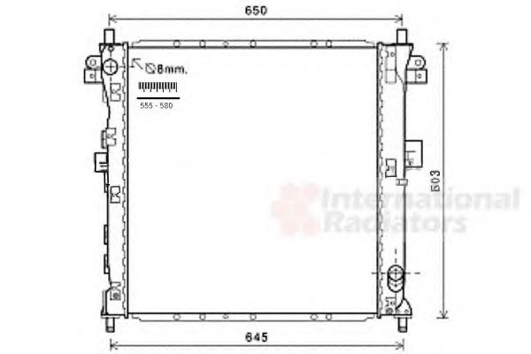 Radiador de esfriamento de motor para SsangYong Actyon (CJ)