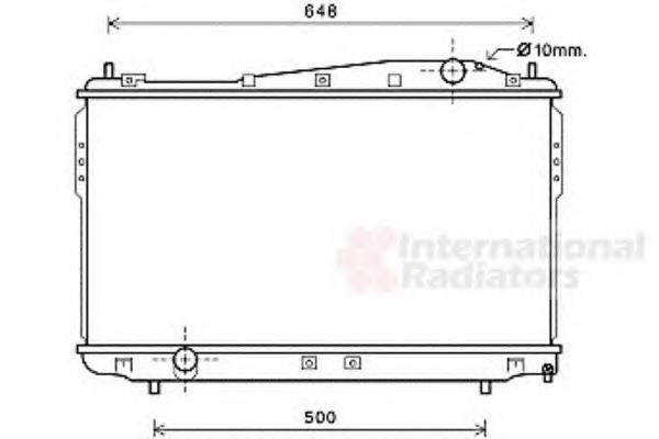 81002136 VAN Wezel radiador de esfriamento de motor