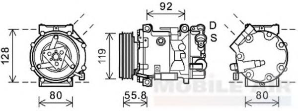 ACP1352000P Knecht-Mahle compressor de aparelho de ar condicionado