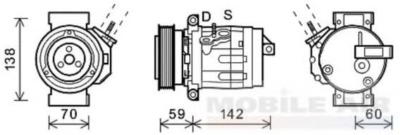 0800K035 VAN Wezel compressor de aparelho de ar condicionado