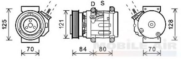 0800K037 VAN Wezel compressor de aparelho de ar condicionado