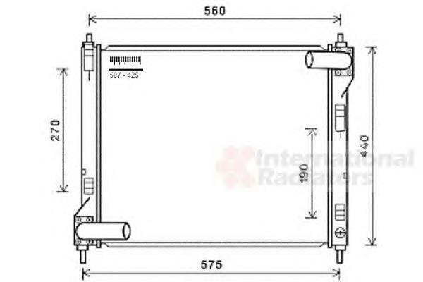 13002354 VAN Wezel radiador de esfriamento de motor