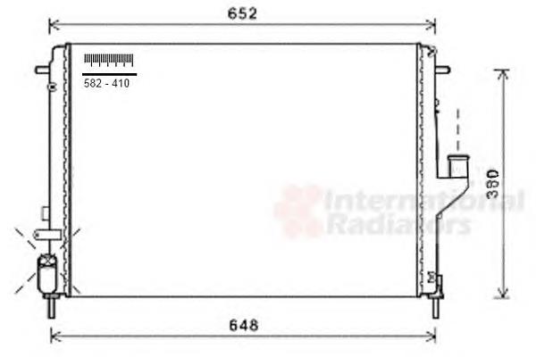 43002478 VAN Wezel radiador de esfriamento de motor