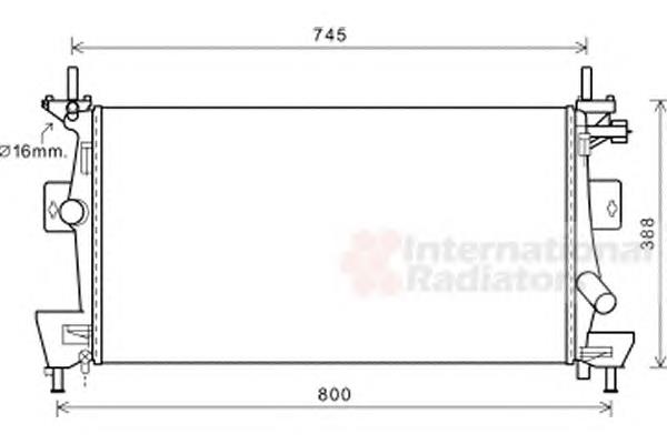 1727475 Market (OEM) radiador de esfriamento de motor