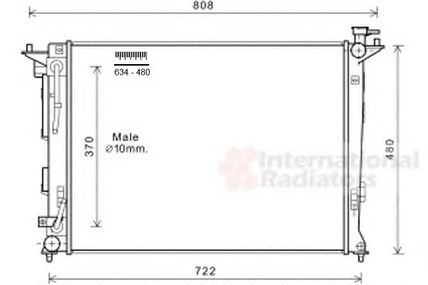 82002283 VAN Wezel radiador de esfriamento de motor