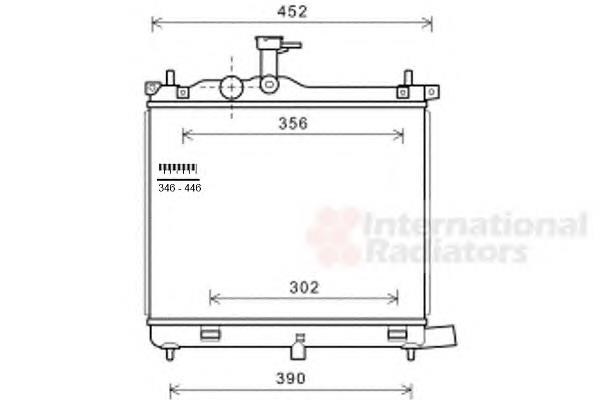 82002290 VAN Wezel radiador de esfriamento de motor