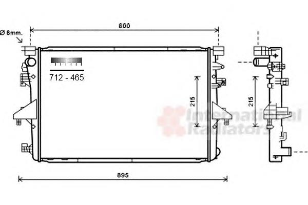 Радиатор охлаждения двигателя VAN Wezel 58002317 цена, от 114.37 USD