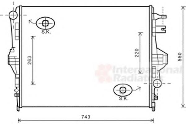 58002316 VAN Wezel radiador de esfriamento de motor