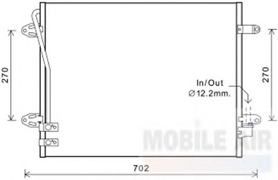 Radiador de aparelho de ar condicionado para VOLKSWAGEN Passat (B7)