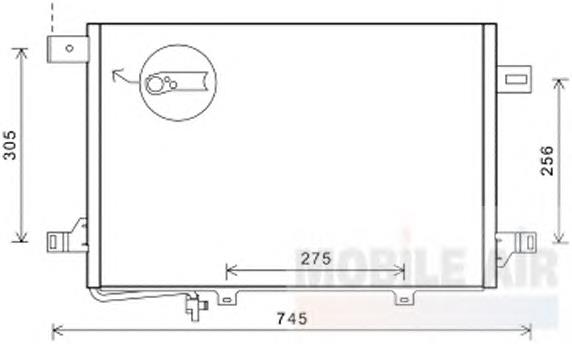 Radiador de aparelho de ar condicionado 30005572 VAN Wezel