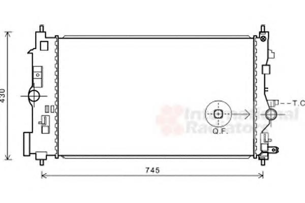 37002591 VAN Wezel radiador de esfriamento de motor