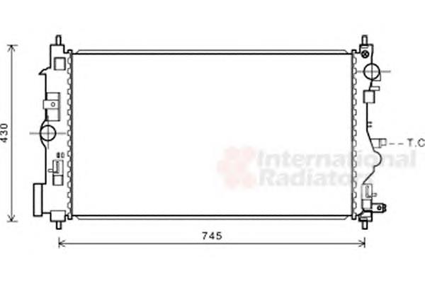 37002599 VAN Wezel radiador de esfriamento de motor