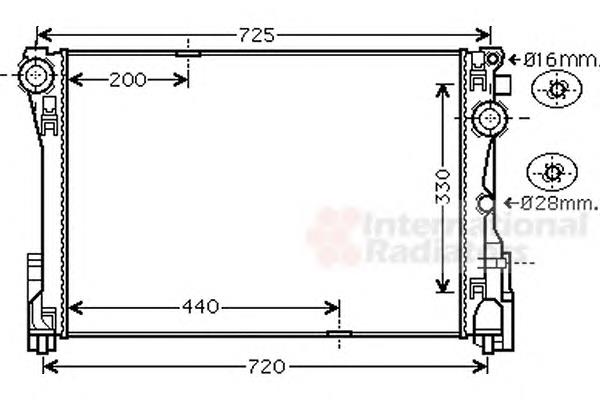 30002575 VAN Wezel radiador de esfriamento de motor