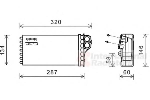 09006279 VAN Wezel radiador de forno (de aquecedor)